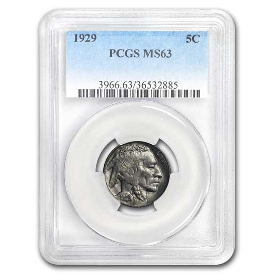 1929 Buffalo Nickel MS-63 PCGS 1929 Buffalo Nickel MS-63 PCGS