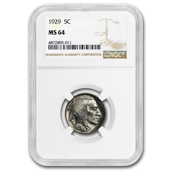 1929 Buffalo Nickel MS-64 NGC 1929 Buffalo Nickel MS-64 NGC