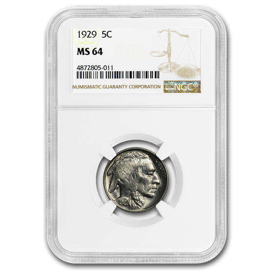 1929 Buffalo Nickel MS-64 NGC 1929 Buffalo Nickel MS-64 NGC