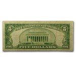 1929 (C-Philadelphia) $5.00 Brown Seal FRBN VF (Fr#1850-C)
