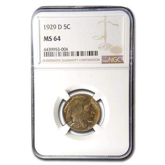 1929-D Buffalo Nickel MS-64 NGC 1929-D Buffalo Nickel MS-64 NGC