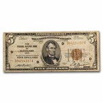 1929 (D-Cleveland) $5.00 Brown Seal FRBN VG (Fr#1850-D)
