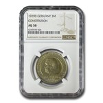 1929-D Germany Silver 3 Mark AU-58 NGC