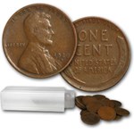 1929-D Lincoln Cent 50-Coin Roll Avg Circ