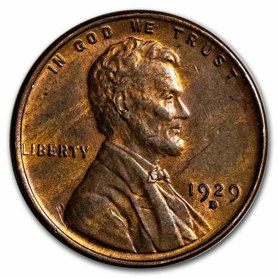 1929-D Lincoln Cent BU (Red/Brown) 1929-D Lincoln Cent BU (Red/Brown)