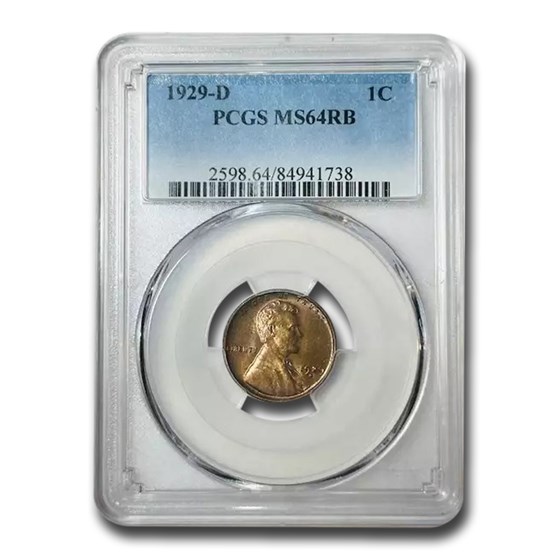 1929-D Lincoln Cent MS-64 (Red/Brown) PCGS 1929-D Lincoln Cent MS-64 (Red/Brown) PCGS