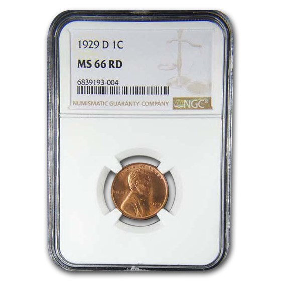 1929-D Lincoln Cent MS-66 NGC (Red) 1929-D Lincoln Cent MS-66 NGC (Red)