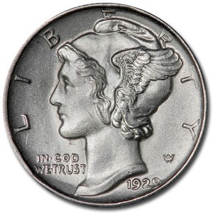 1929-D Mercury Dime MS-62 1929-D Mercury Dime MS-62