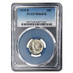 1929-D Mercury Dime MS-64 PCGS (FB)