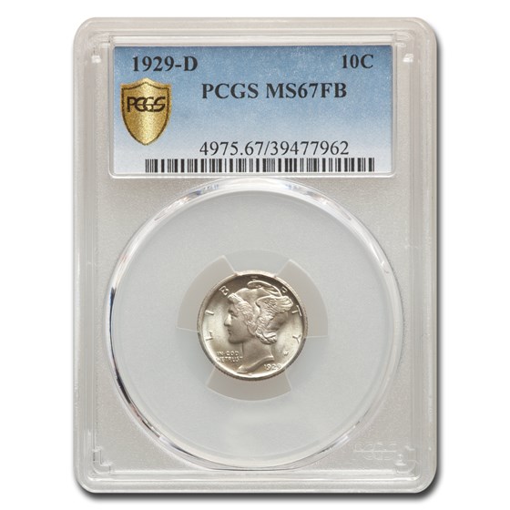1929-D Mercury Dime MS-67 PCGS (FB) 1929-D Mercury Dime MS-67 PCGS (FB)