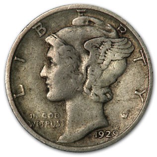 1929-D Mercury Dime VF 1929-D Mercury Dime VF