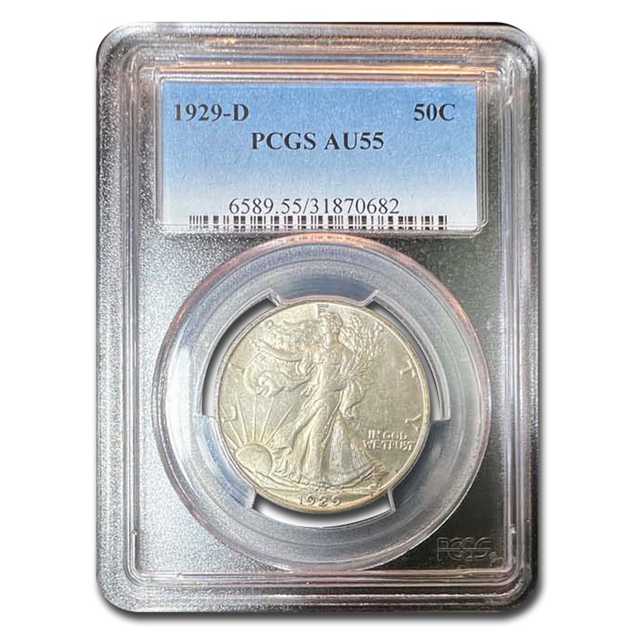 1929-D Walking Liberty Half Dollar AU-55 PCGS