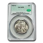 1929-D Walking Liberty Half Dollar AU-58 CACG