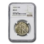 1929-D Walking Liberty Half Dollar MS-63 NGC