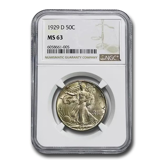 1929-D Walking Liberty Half Dollar MS-63 NGC 1929-D Walking Liberty Half Dollar MS-63 NGC