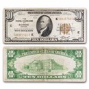 1929 (E-Richmond) $10 Brown Seal FRBN Fine (Fr#1860-E)