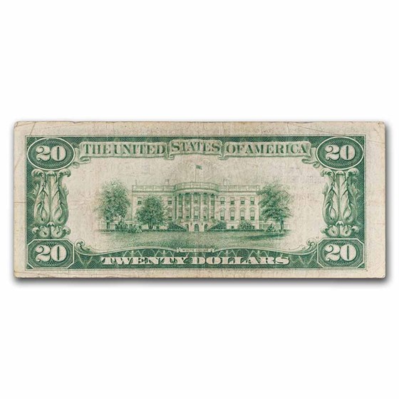1929 (E-Richmond) $20 Brown Seal FRBN Fine 1929 (E-Richmond) $20 Brown Seal FRBN Fine