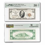 1929 (G-Chicago) $10 Brown Seal FRBN AU-58 EPQ PMG (Fr#1860-G)