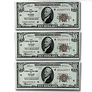 1929 (G-Chicago) $10 Brown Seal FRBN CU 1929 (G-Chicago) $10 Brown Seal FRBN CU