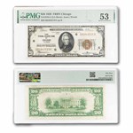 1929 (G-Chicago) $20 Brown Seal FRBN AU-53 PMG (Fr#1870-G)