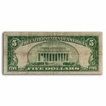 1929 (G-Chicago) $5.00 Brown Seal FRBN Fine (Fr#1850-G)