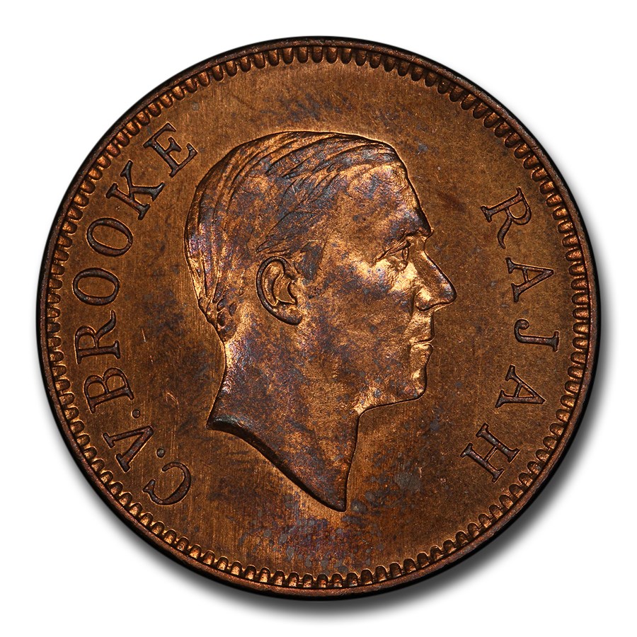 1929-H Sarawak Cent Brooke MS-64 PCGS (Red/Brown)