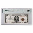 1929 (I-Minneapolis) $100 Brown Seal FRBN AU-50 PMG(Fr#1890-I)