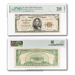 1929 (I-Minneapolis) $5.00 Brown Seal FRBN VF-20 PMG (Fr#1850-I)