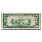 1929 (J-Kansas City) $20 Brown Seal FRBN Fine (Fr#1870-J)