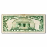 1929 (J-Kansas City) $5.00 Brown Seal FRBN Fine+ (Fr#1850-J)