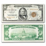 1929 (J-Kansas City) $50 Brown Seal FRBN Fine (Fr#1880-J)