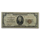 1929 (L-San Francisco) $20 Brown Seal FRBN VF (Fr#1870-L)