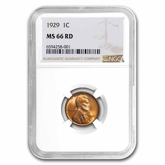 1929 Lincoln Cent MS-66 NGC (Red) 1929 Lincoln Cent MS-66 NGC (Red)