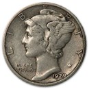 1929 Mercury Dime XF