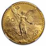 1929 Mexico Gold 50 Pesos MS-62 NGC
