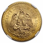 1929 Mexico Gold 50 Pesos MS-62 NGC