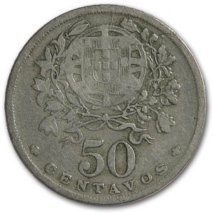 1929 Portugal 50 Centavos Fine 1929 Portugal 50 Centavos Fine