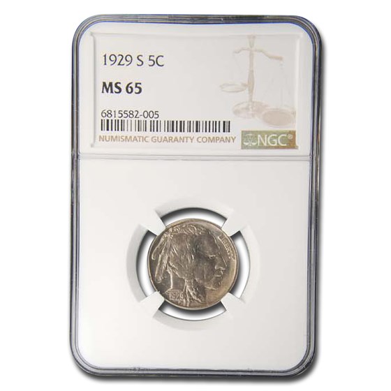 1929-S Buffalo Nickel MS-65 NGC 1929-S Buffalo Nickel MS-65 NGC