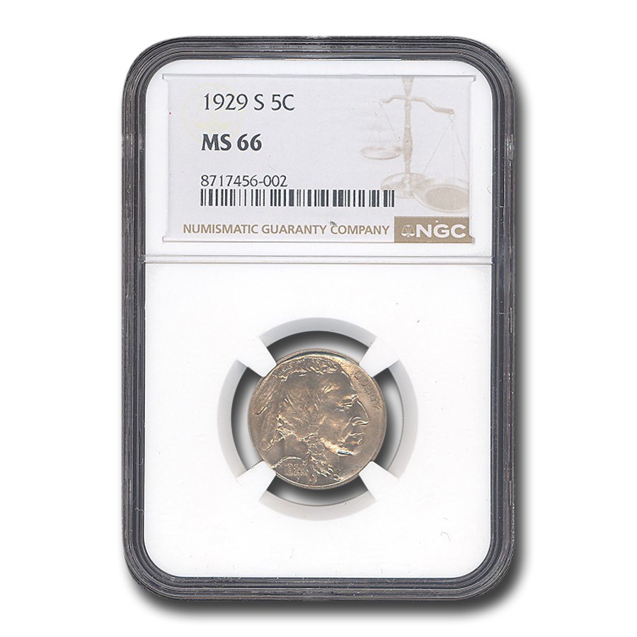 1929-S Buffalo Nickel MS-66 NGC