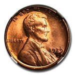 1929-S Lincoln Cent MS-64 NGC (Red, Struck Cracked Planchet)
