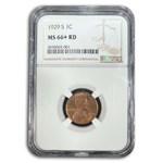 1929-S Lincoln Cent MS-66+ NGC (Red)