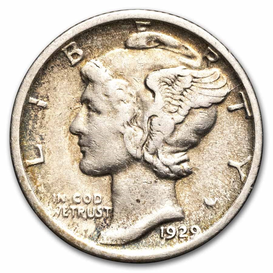 1929-S Mercury Dime AU