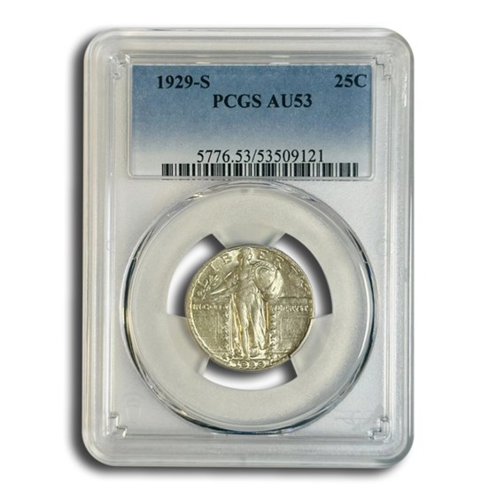 1929-S Standing Liberty Quarter AU-53 PCGS