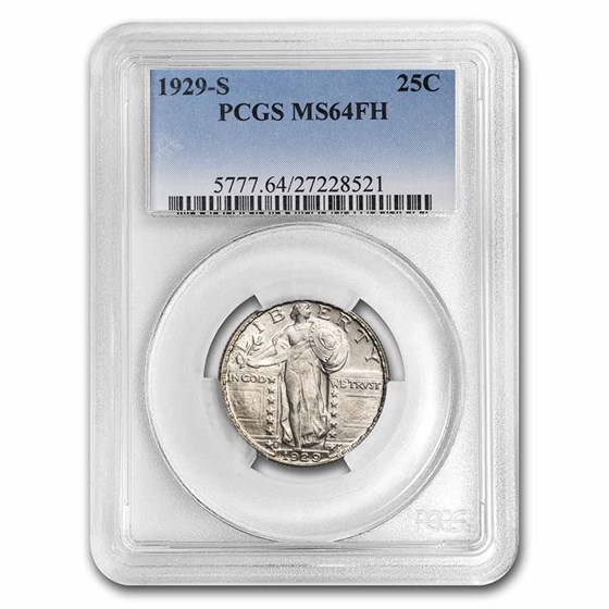 1929-S Standing Liberty Quarter MS-64 PCGS (Full Head) 1929-S Standing Liberty Quarter MS-64 PCGS (Full Head)