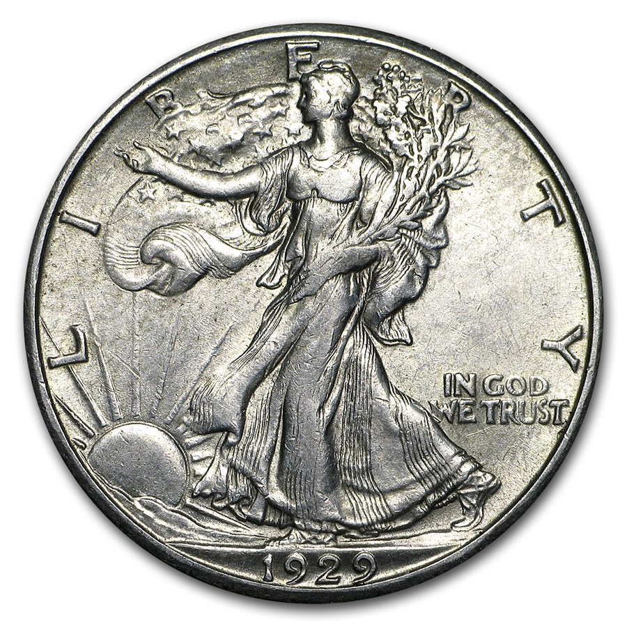 1929-S Walking Liberty Half Dollar AU