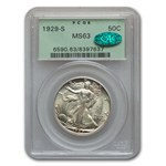 1929-S Walking Liberty Half Dollar MS-63 PCGS CAC