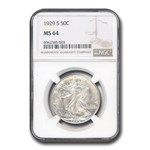 1929-S Walking Liberty Half Dollar MS-64 NGC