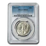1929-S Walking Liberty Half Dollar MS-64 PCGS