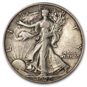 1929-S Walking Liberty Half Dollar VF-35 1929-S Walking Liberty Half Dollar VF-35