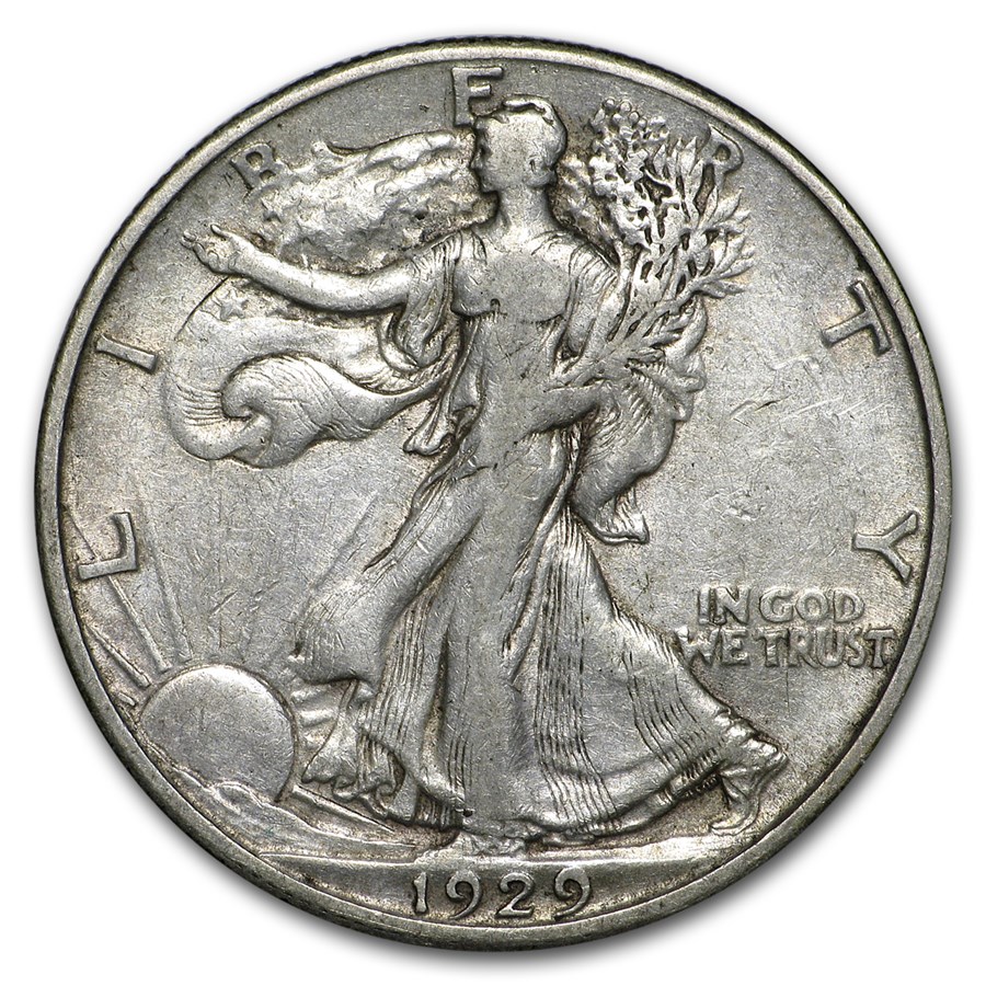 1929-S Walking Liberty Half Dollar VF